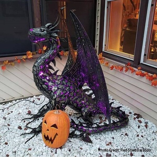 Dragon Statue Sentry Iron Sculpture